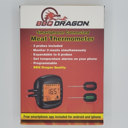 BBQ Dragon 6 Channel Bluetooth Meat Thermometer for Smartphones with 2 Probes