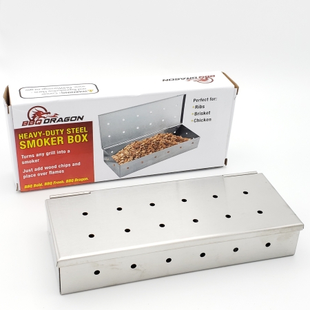 Heavy Duty Smoker Box with Hinged Lid