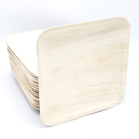 10" Palm Leaf Heavy Duty Disposable Plates - Set of 25