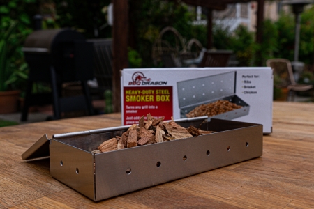 Heavy Duty Smoker Box with Hinged Lid