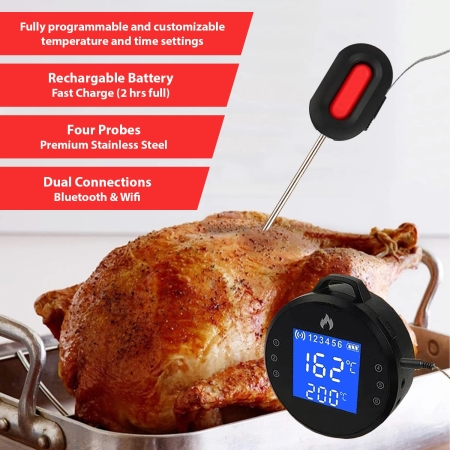 BBQ Dragon WiFi & Bluetooth Meat Thermometer