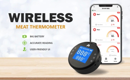 BBQ Dragon WiFi & Bluetooth Meat Thermometer