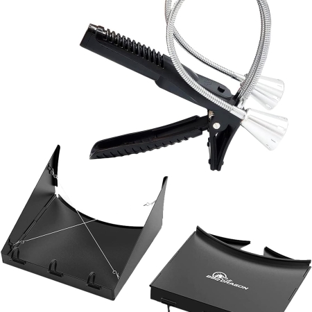 BBQ Dragon Ultimate Grill Accessories Set – Extreme Double Headed Grill Light Bundle with Dragon Wing Shelf Grill Table - Heavy Duty & Durable BBQ Tools